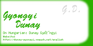 gyongyi dunay business card